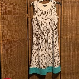 R&k white dress with black dots